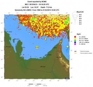 regional historical seismicity