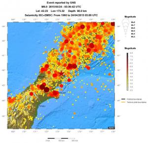 regional magnitude historical seismicity