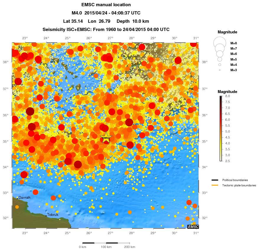 regional magnitude historical seismicity