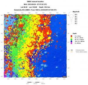 regional historical seismicity