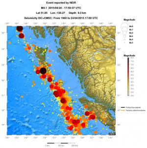 regional magnitude historical seismicity
