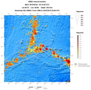 regional magnitude historical seismicity