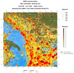 regional magnitude historical seismicity