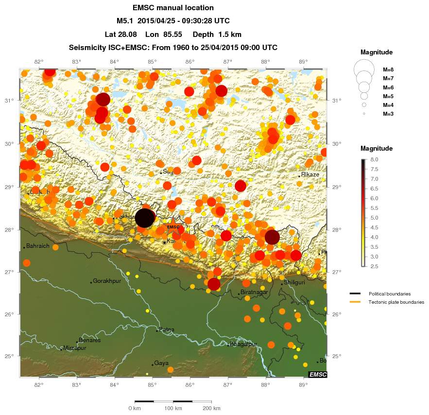 regional magnitude historical seismicity