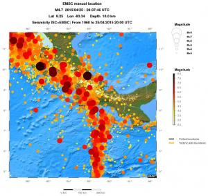 regional magnitude historical seismicity