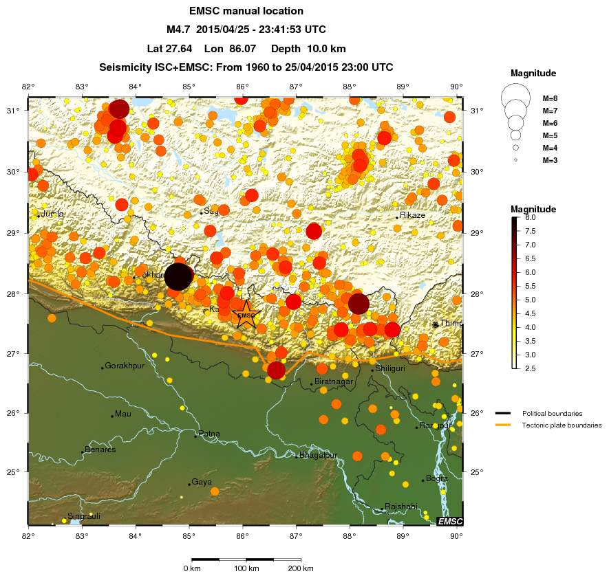 regional magnitude historical seismicity