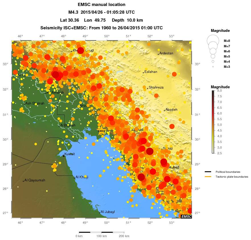 regional magnitude historical seismicity