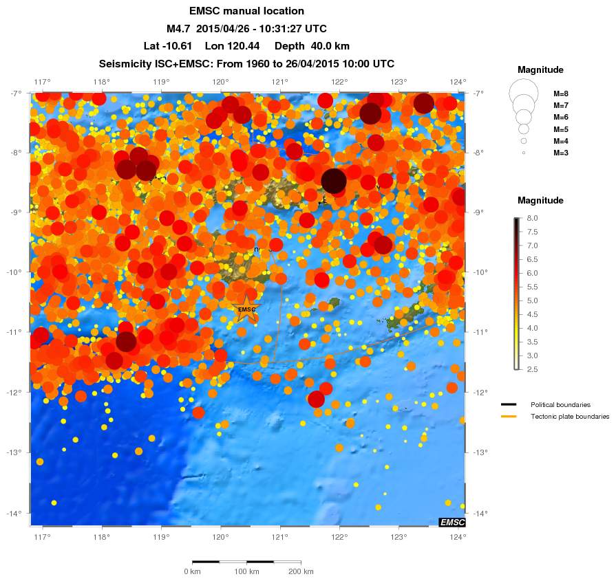 regional magnitude historical seismicity
