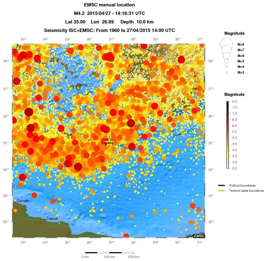 regional magnitude historical seismicity
