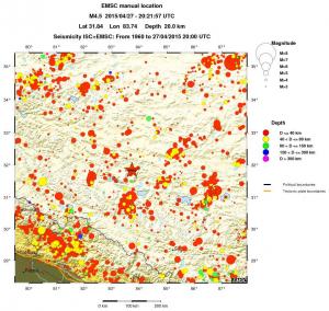 regional historical seismicity