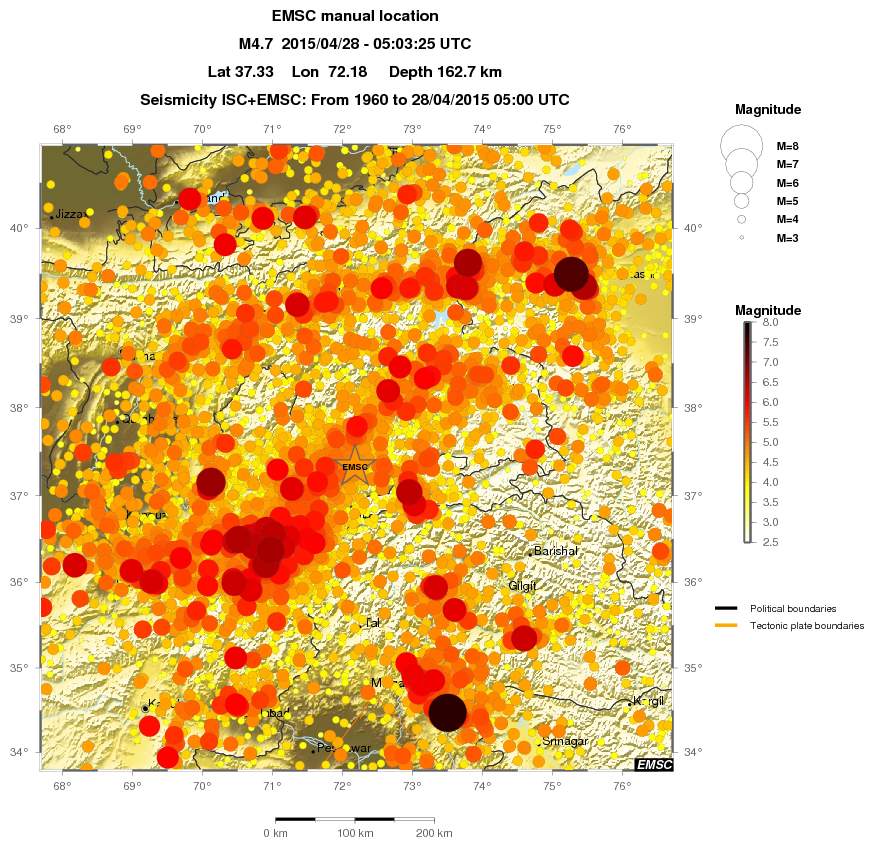 regional magnitude historical seismicity