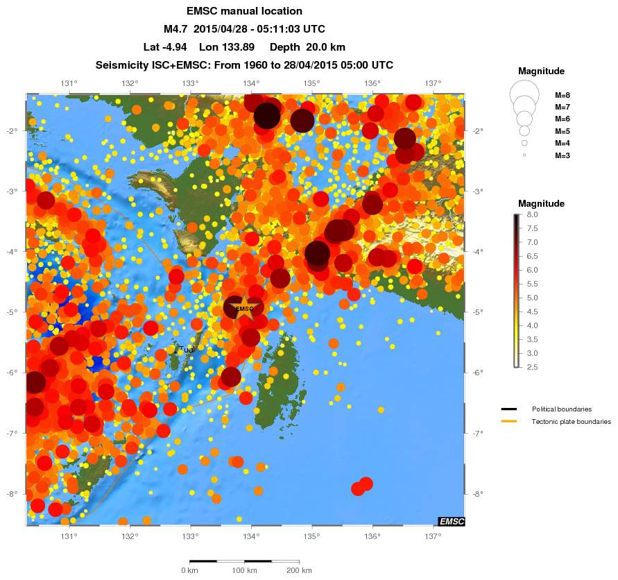regional magnitude historical seismicity