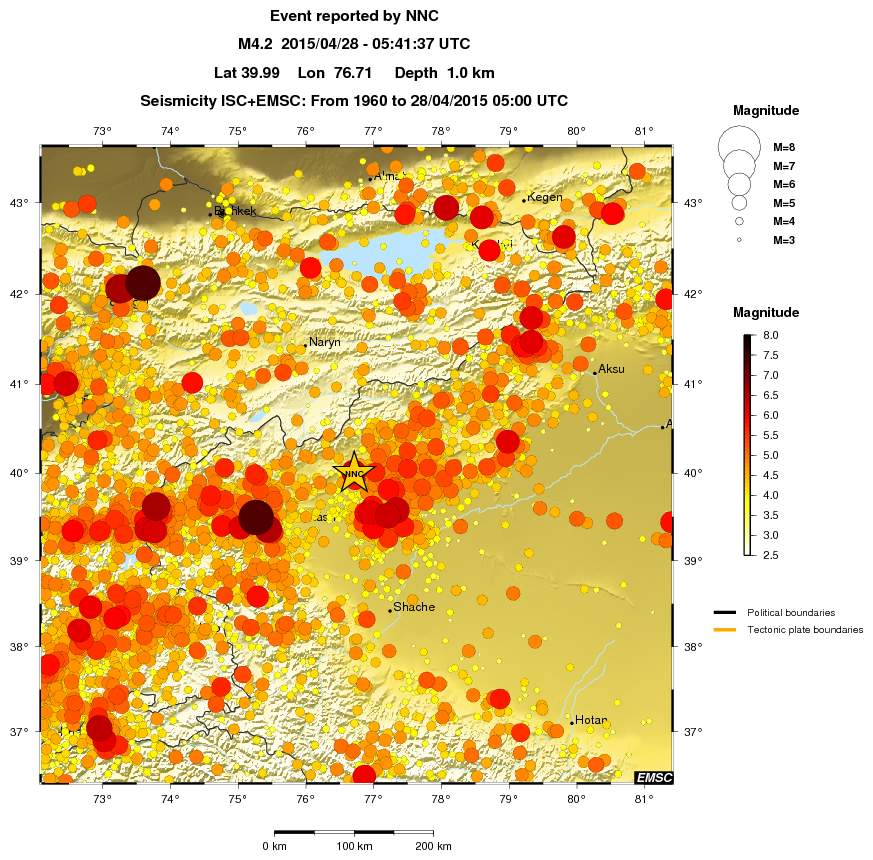 regional magnitude historical seismicity