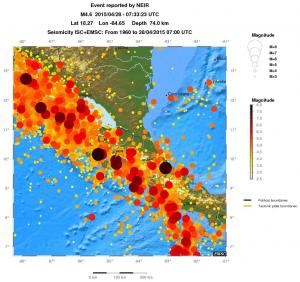 regional magnitude historical seismicity