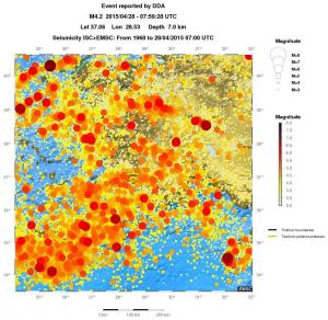 regional magnitude historical seismicity