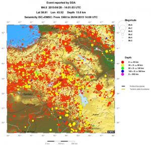regional historical seismicity