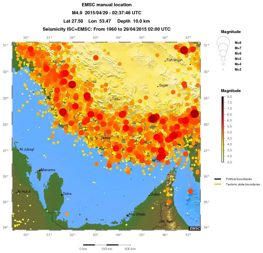 regional magnitude historical seismicity
