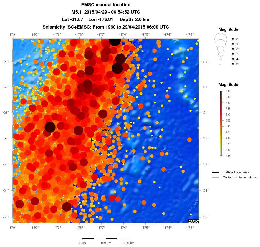 regional magnitude historical seismicity