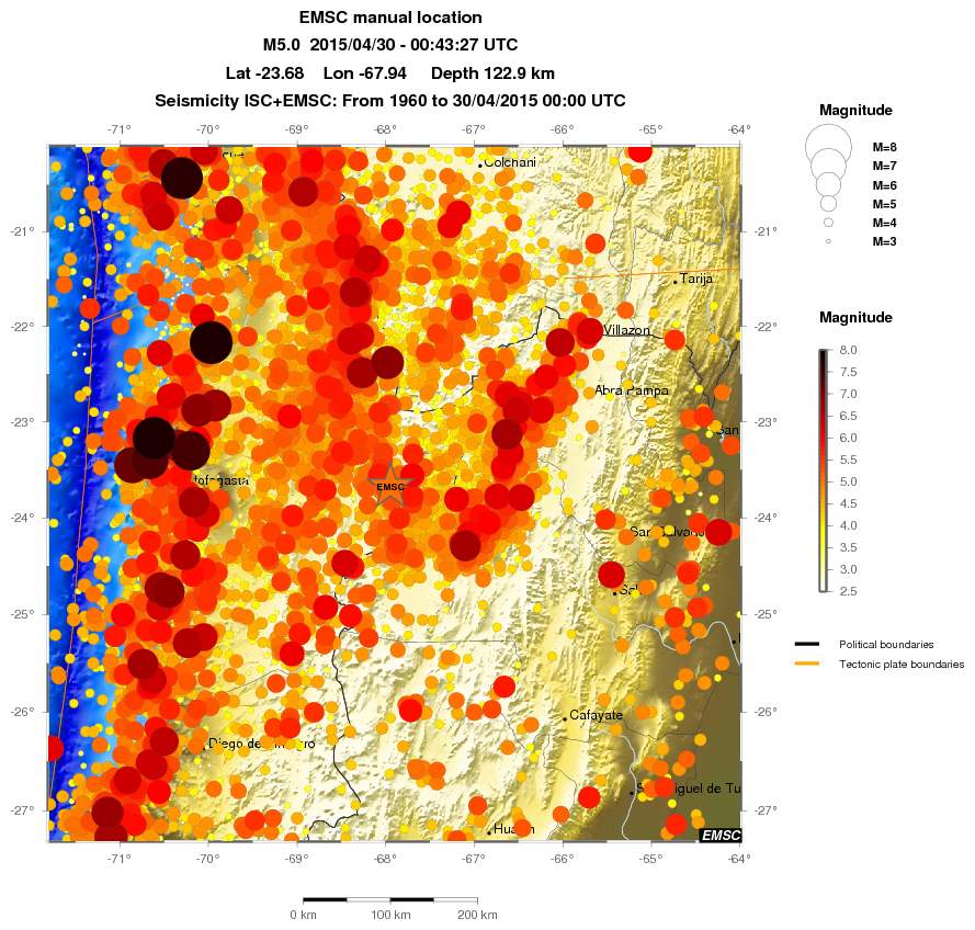 regional magnitude historical seismicity