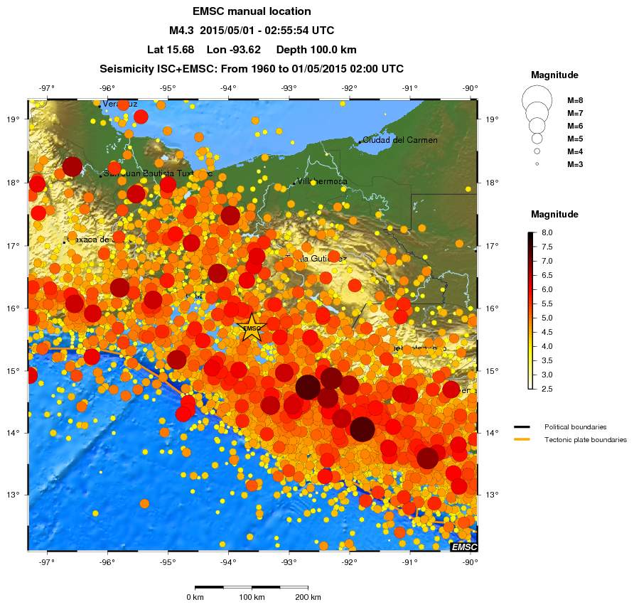 regional magnitude historical seismicity