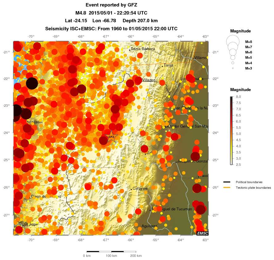 regional magnitude historical seismicity
