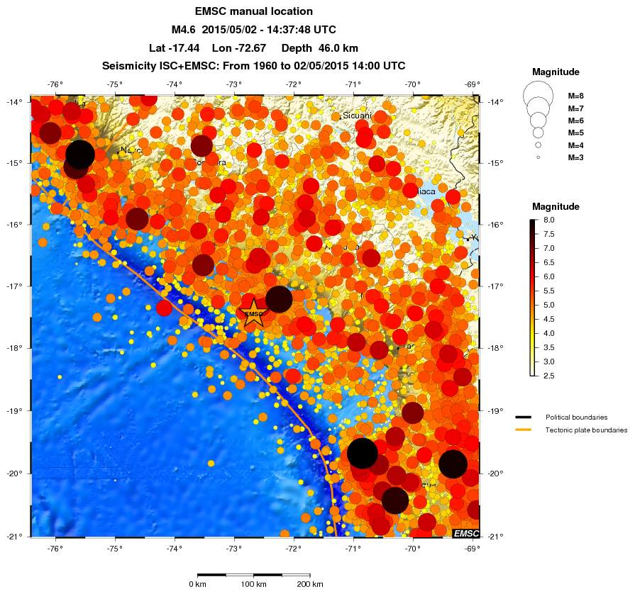 regional magnitude historical seismicity