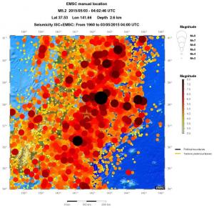 regional magnitude historical seismicity