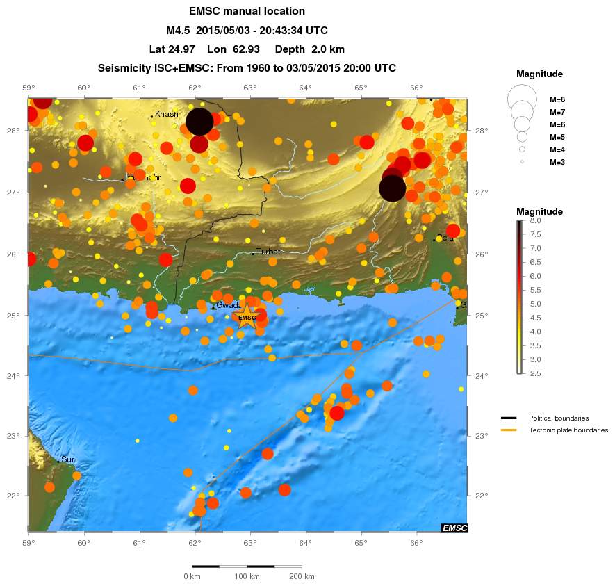 regional magnitude historical seismicity