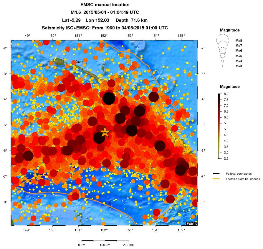 regional magnitude historical seismicity