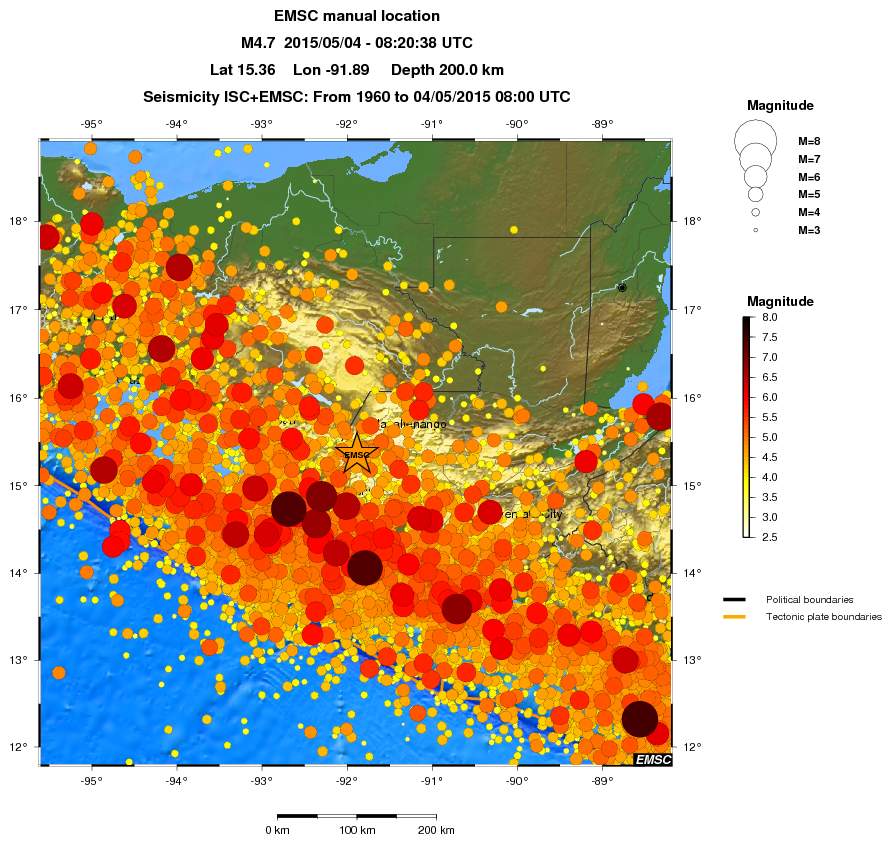 regional magnitude historical seismicity