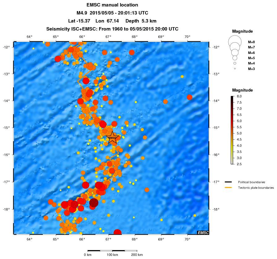 regional magnitude historical seismicity