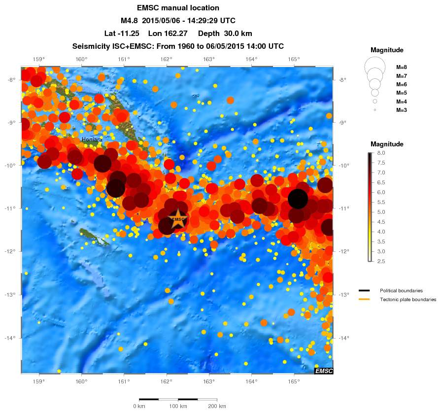 regional magnitude historical seismicity