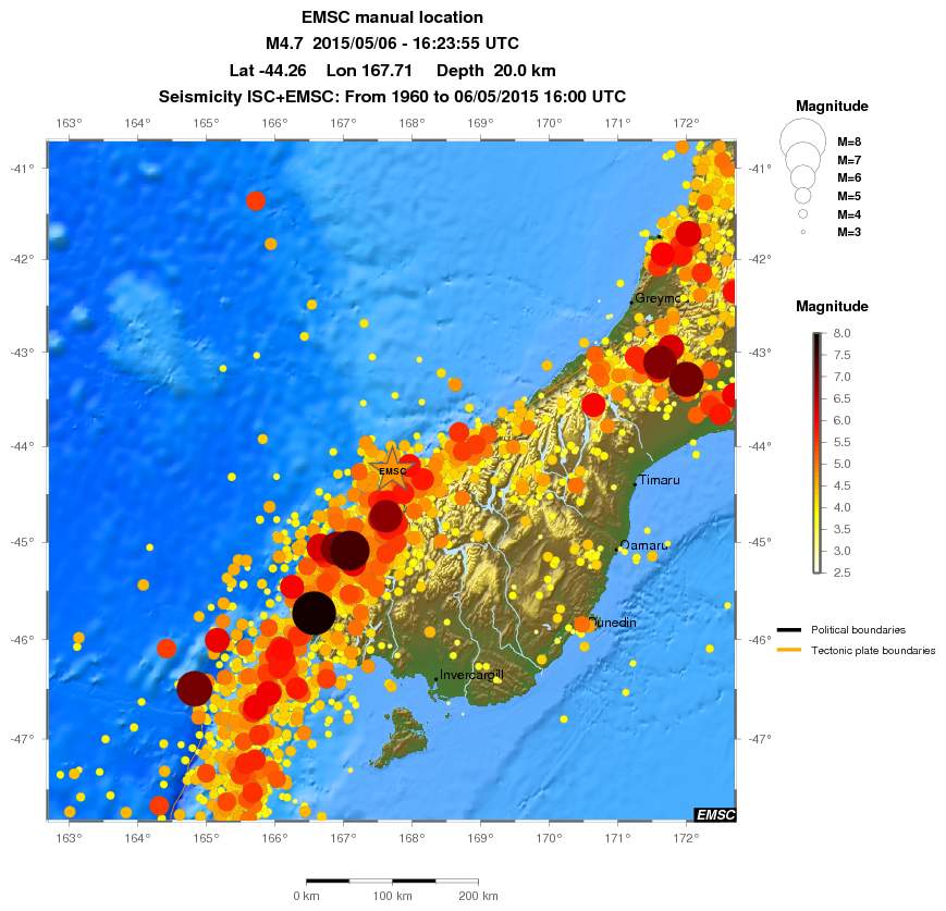 regional magnitude historical seismicity