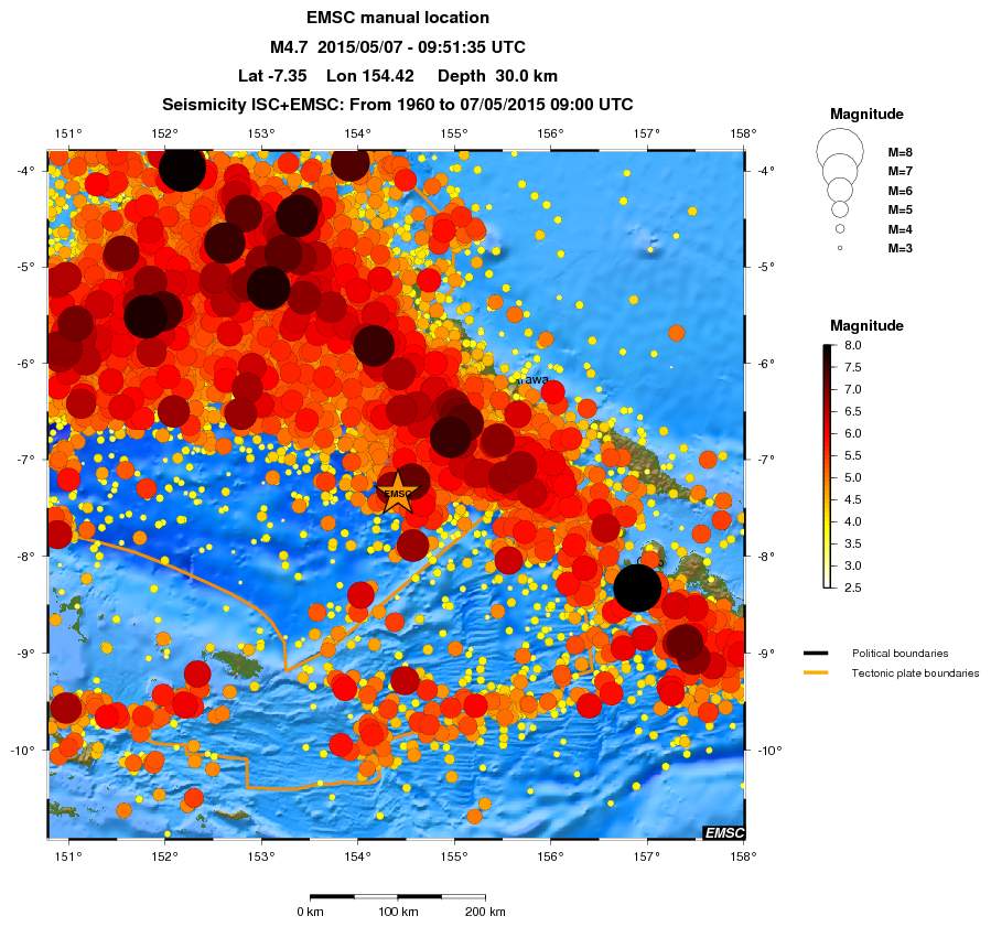 regional magnitude historical seismicity