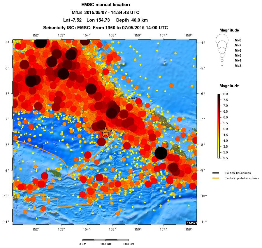 regional magnitude historical seismicity