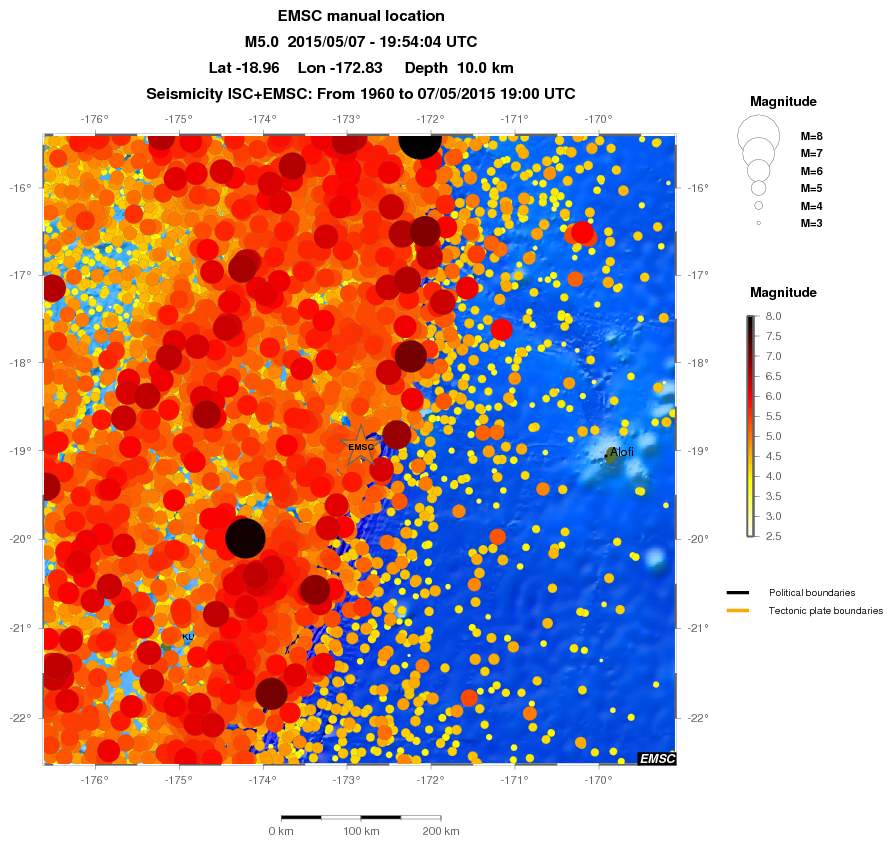 regional magnitude historical seismicity