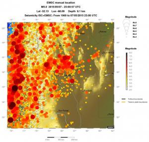 regional magnitude historical seismicity