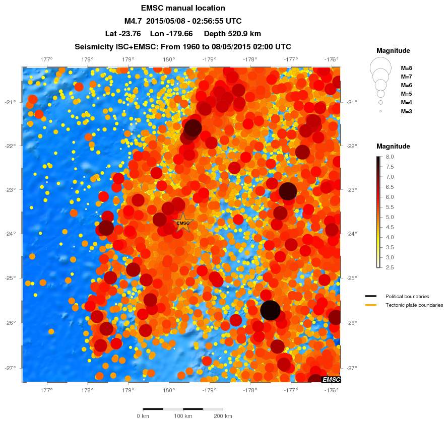 regional magnitude historical seismicity