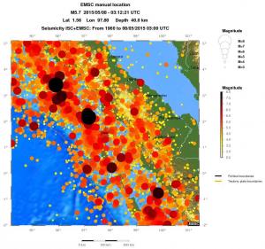 regional magnitude historical seismicity