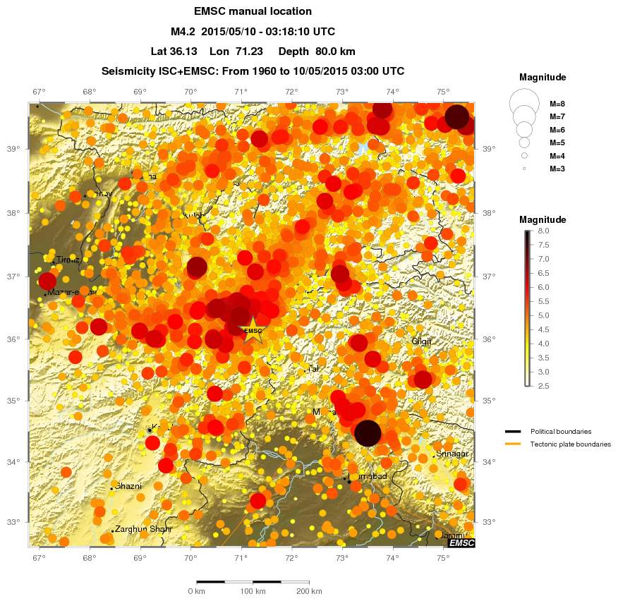 regional magnitude historical seismicity