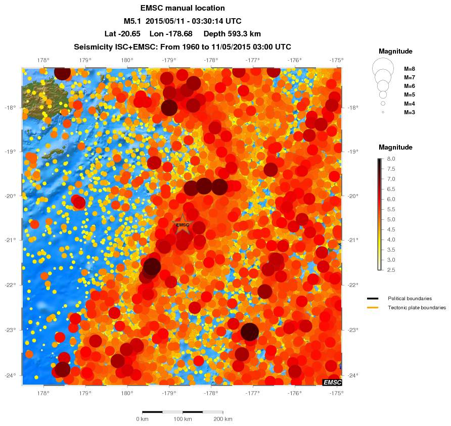 regional magnitude historical seismicity