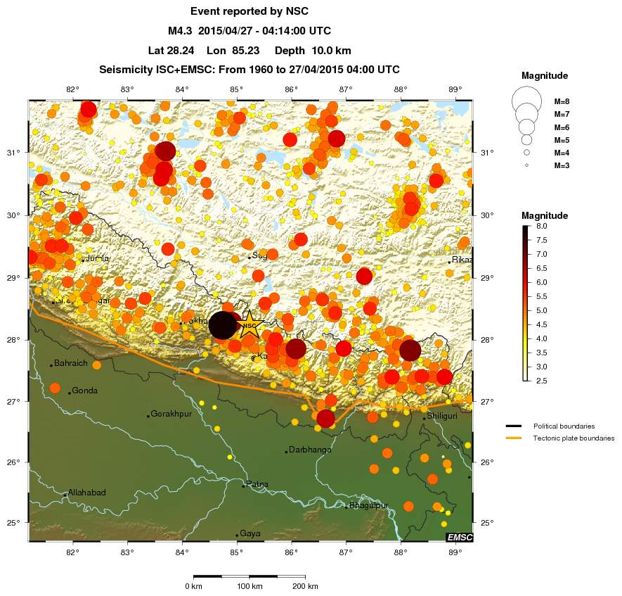regional magnitude historical seismicity