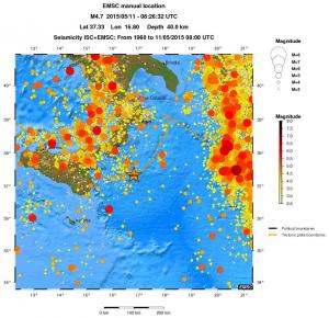 regional magnitude historical seismicity