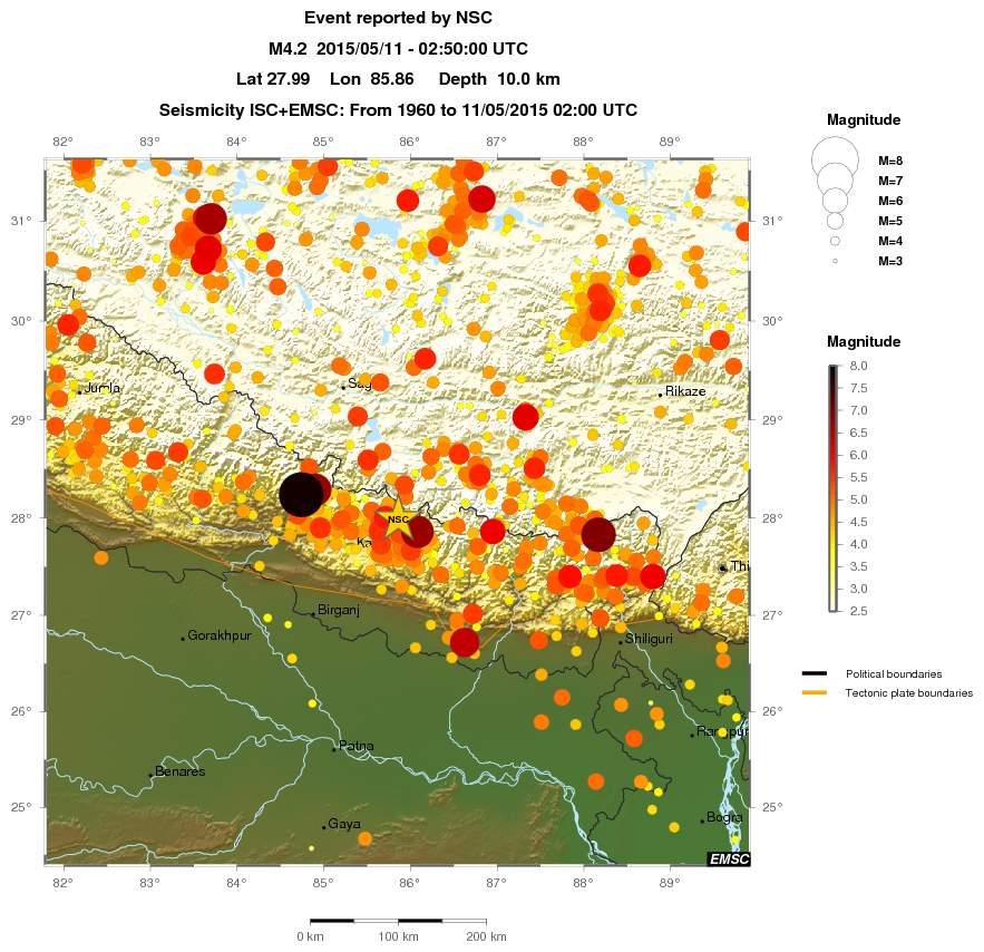 regional magnitude historical seismicity