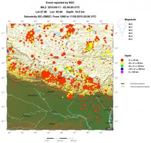 regional historical seismicity