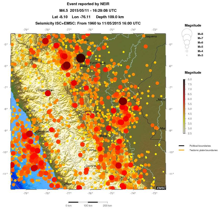 regional magnitude historical seismicity