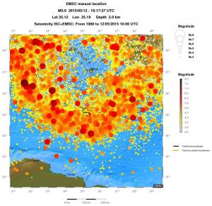 regional magnitude historical seismicity