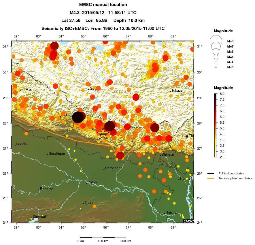 regional magnitude historical seismicity