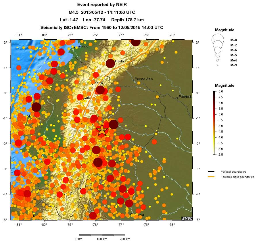 regional magnitude historical seismicity