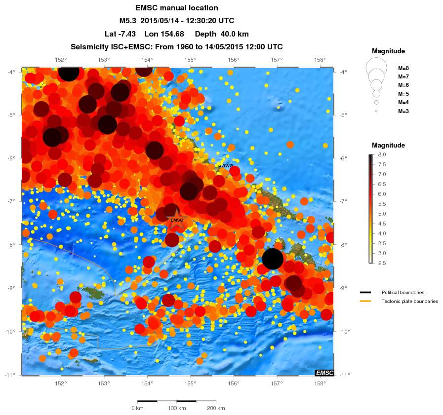 regional magnitude historical seismicity
